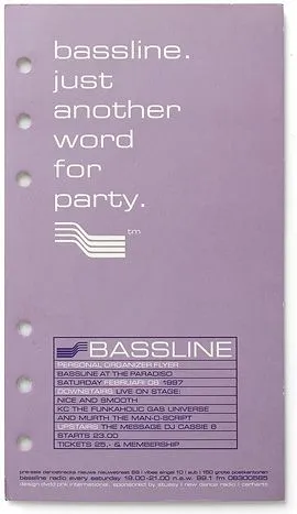 Bassline flyer door Experimental Jetset